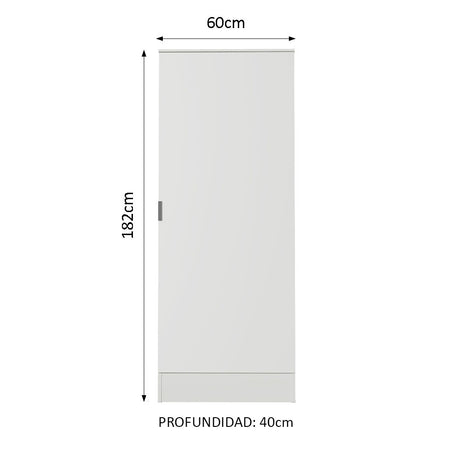 Armario Multiusos 60 cm 1 puerta Madesa - Blanco