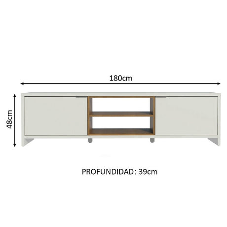 Mueble para TV Madesa Metz Hasta 75 Pulgadas Blanco