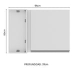 Alacena de Esquina Madesa Glamy 1 Puerta Blanco