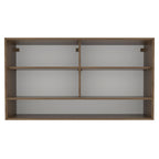 Alacena Madesa Glamy 2 Puertas Corredizas de Vidrio y 1 Nicho Marron