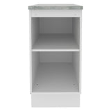 Mueble de Cocina Madesa Glamy 40 cm 1 Puerta Blanco/Marrón