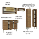 Cocina Integral 229cm Marrón Emilly Madesa 04