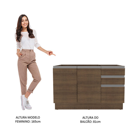 Mueble de Cocina Para Fregadero Madesa Glamy 2 Puertas y 3 Cajones + Portacubiertos