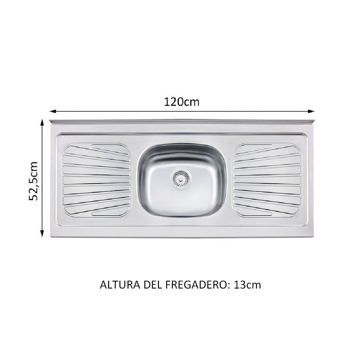 Cocina Compacta 180cm Con Mesón de Acero Blanco Glamy Madesa 10