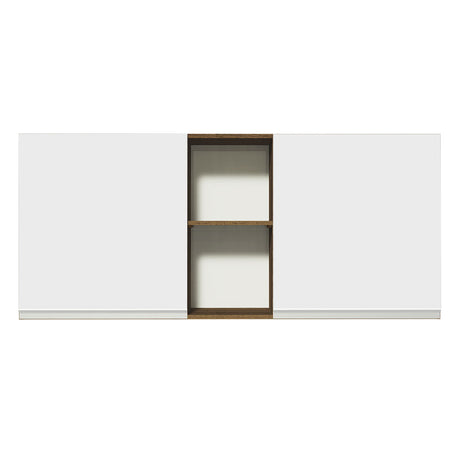 Alacena Madesa Glamy 150 cm 2 Puertas y 2 Nichos Marrón/Blanco