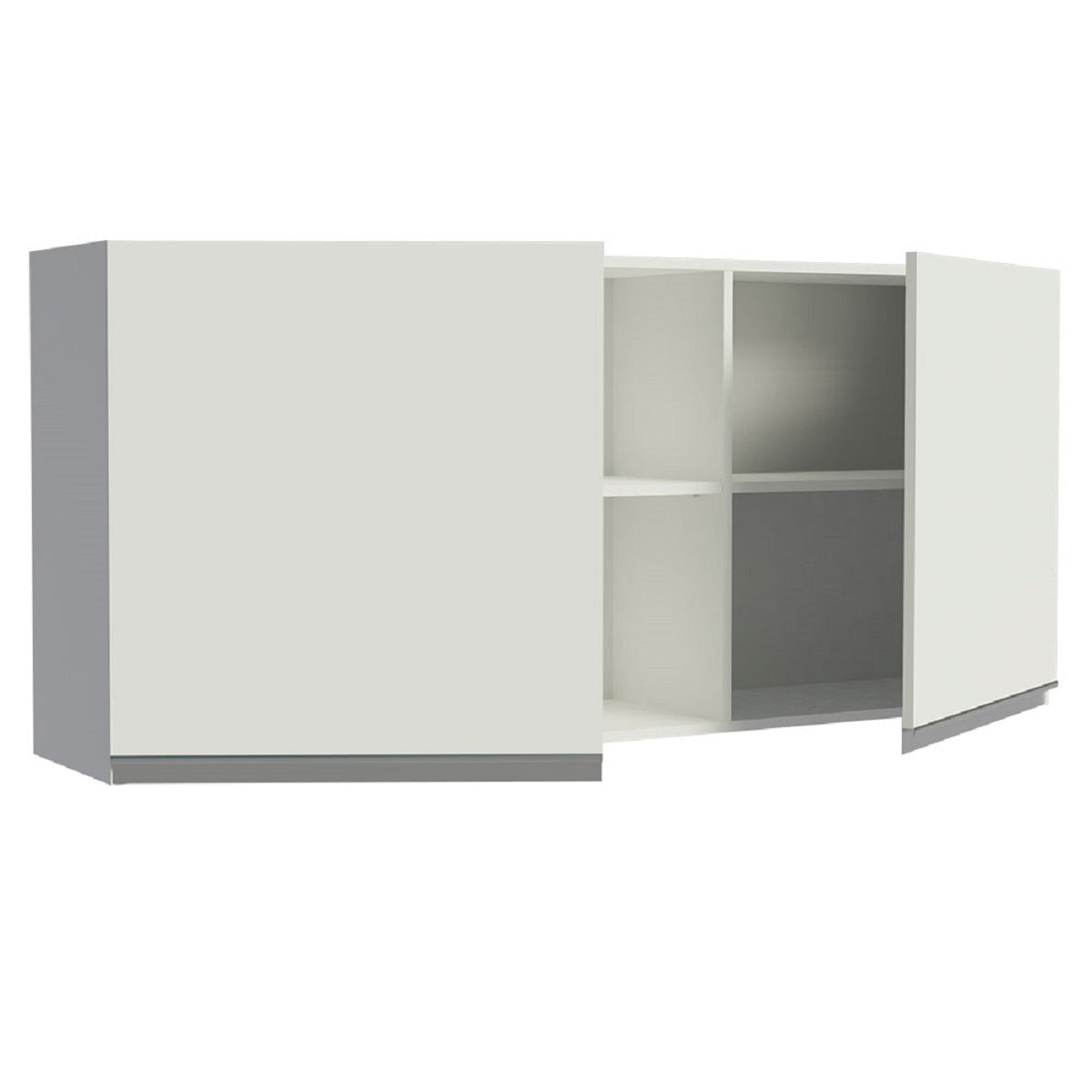 Alacena 150 cm 2 Puertas 2 Nichos Blanco Glamy Madesa