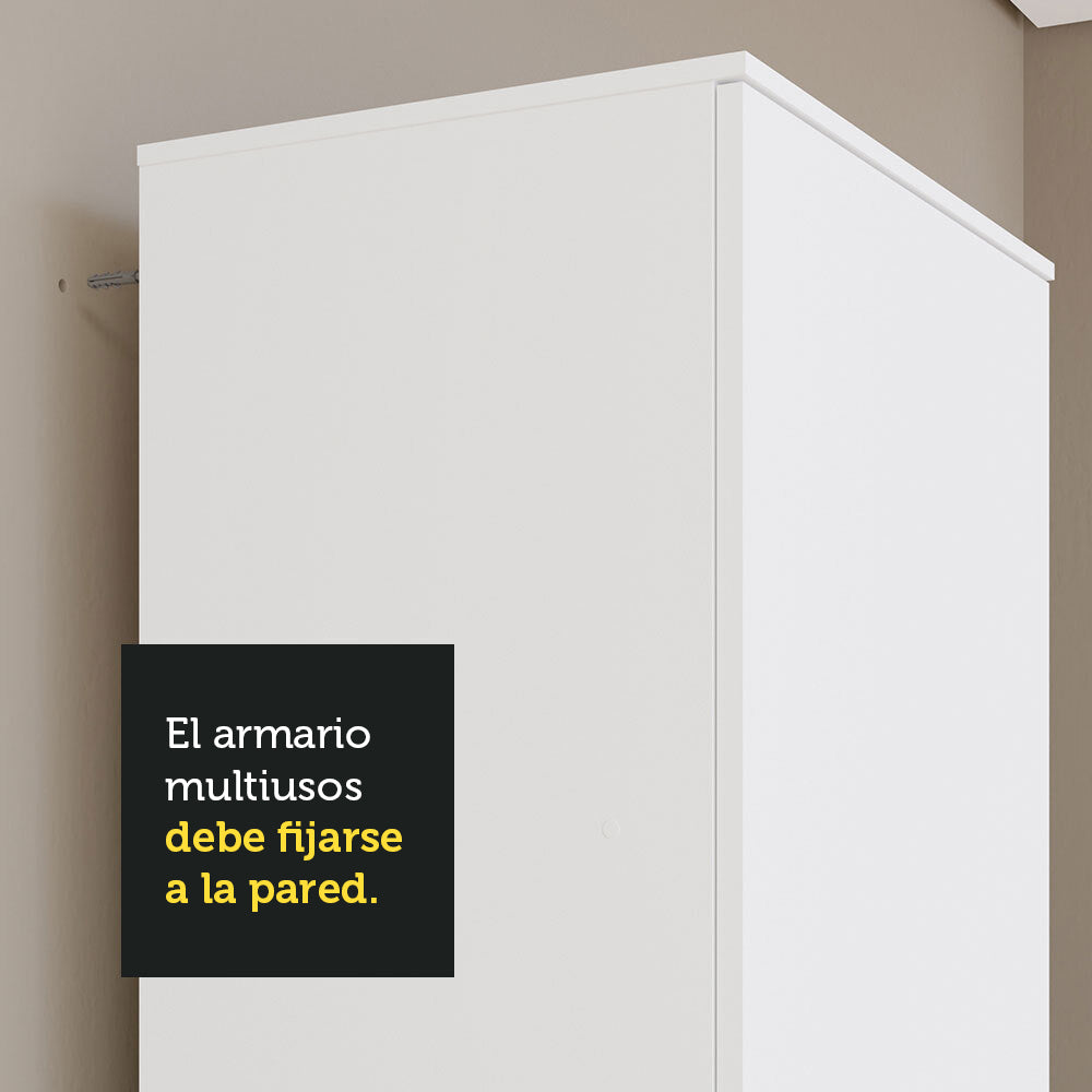 Armario Multiusos 60 cm 1 puerta Madesa - Blanco