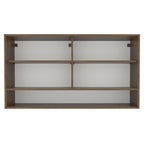 Alacena Madesa Glamy 2 Puertas Corredizas de Vidrio Reflex y 1 Nicho Marron