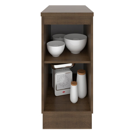 Mueble de Cocina Madesa Glamy 35 cm 1 Puerta Marrón/Blanco