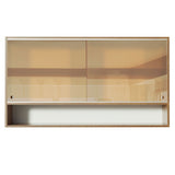 Alacena Madesa Glamy 2 Puertas Corredizas de Vidrio Reflex y 1 Nicho Marron