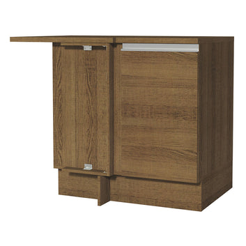 Gabinete Bajo Esquinero 94 cm 1 Puerta Marron Glamy Madesa