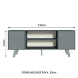 Mueble para TV Madesa Copenhaguen 55 Pulgadas Gris