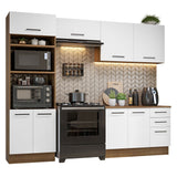 Cocina Integral 270cm Marrón/Blanco Agata 07