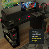 Escritorio Gamer Madesa Para PC y Consola Negro