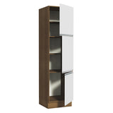 Mueble Despensa Madesa Glamy 60 cm 3 Puertas Marrón/Blanco