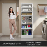 Armario Multiusos 60 cm 1 puerta Madesa - Blanco