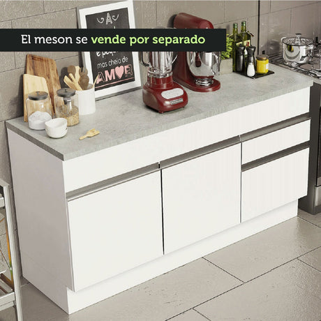 Mesón para Mueble de Cocina 150 cm Madesa Gris