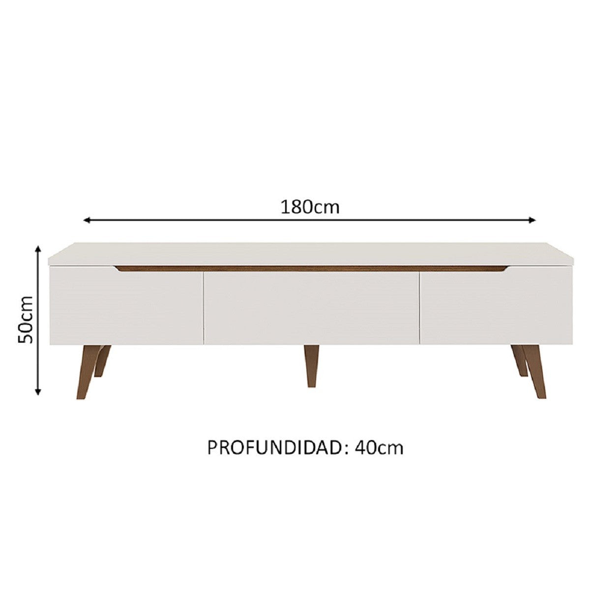 Mueble para TV Madesa Reims Hasta 75 Pulgadas Blanco