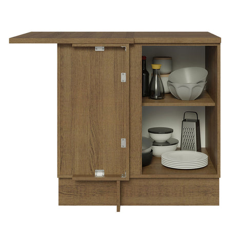 Mueble de Cocina Esquinero Madesa Glamy 1 Puerta Marron/Blanco