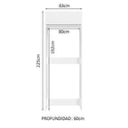 Mueble de Cocina Puerta-Refrigerador Madesa Glamy 1 Puerta Basculante Blanco