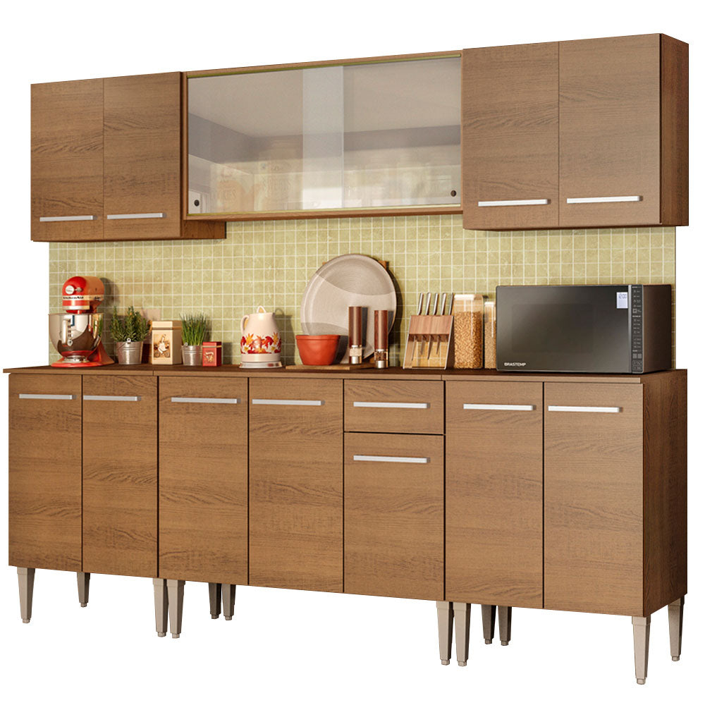 Cocina Integral 233cm Marrón Emilly Wind Madesa 02