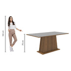 Mesa de Comedor Rectangular Tablero de Madera Marrón/Gris 5364 Madesa