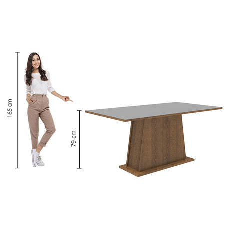 Mesa de Comedor Rectangular Tablero de Madera Marrón/Gris 5364 Madesa