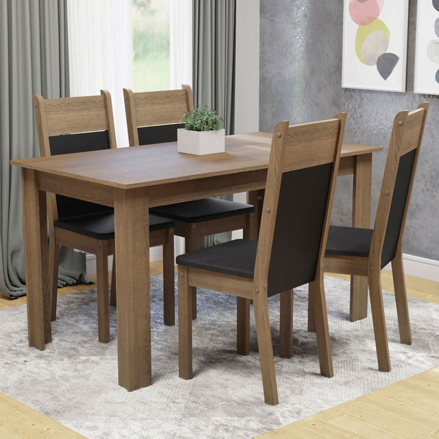 Juego Comedor Madesa Cali Mesa Tablero Madera 4 Sillas M/N