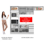 Cocina Integral 270cm Blanco Glamy Madesa 01