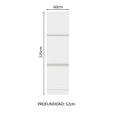 Mueble Despensa Madesa Glamy 60 cm 3 Puertas Blanco