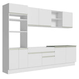 Cocina Integral 310cm Blanco Glamy Madesa 02