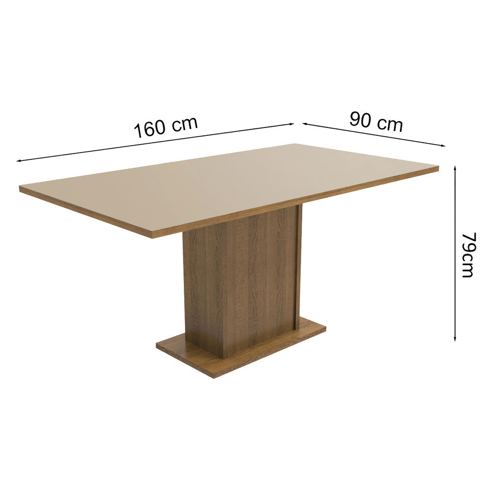 Mesa de Comedor Rectangular Madesa 5275 Tablero de Madera