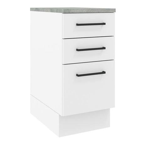 Mueble de Cocina 40 cm 3 Cajones Blanco Agata Madesa