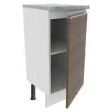 Mueble de Cocina Madesa Glamy 35 cm 1 Puerta Blanco/Marrón