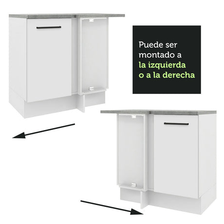 Mueble de Cocina Esquinero 1 Puerta Blanco Agata Madesa