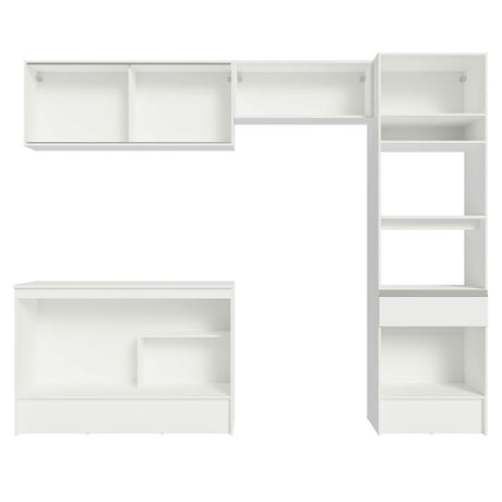 Cocina Integral Madesa 260cm Blanco Topazio 01