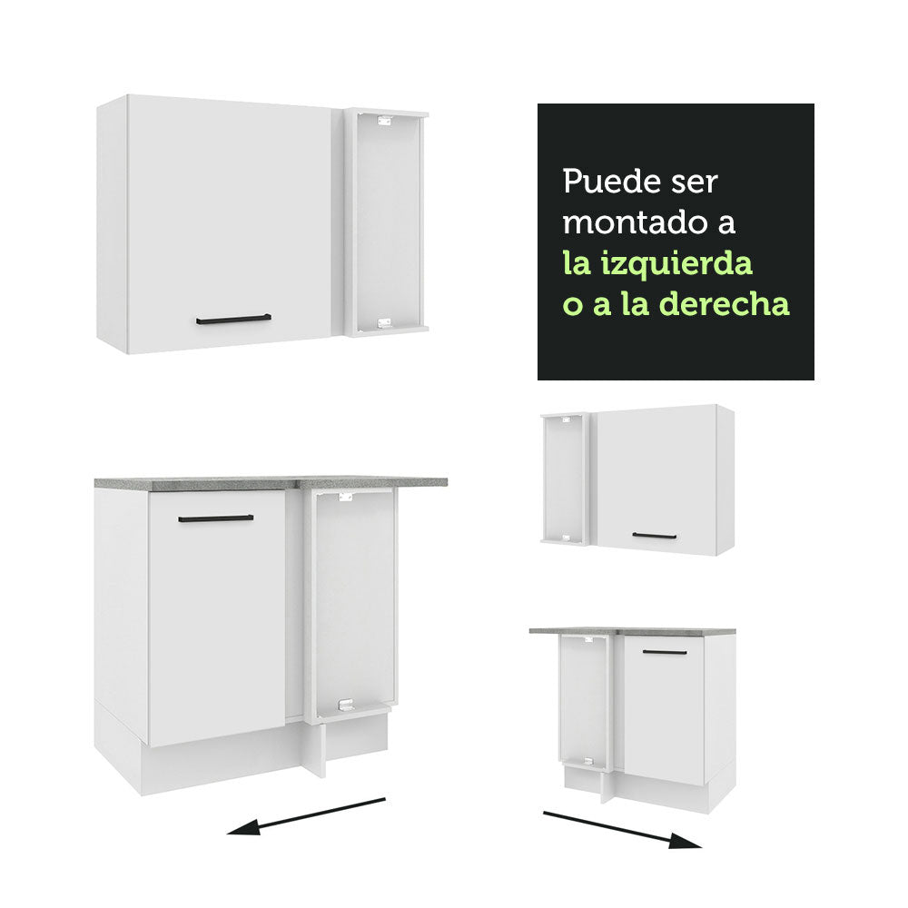 Cocina Integral Esquinera 479cm Blanco Agata 01