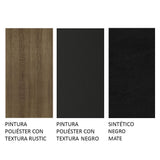 Juego de Comedor Mesa Tablero de Madera 8 Sillas Marrón/Negro Marisa Madesa