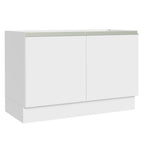 Gabinete Bajo 120 cm 2 Puertas Sin Encimera Blanco Glamy Madesa