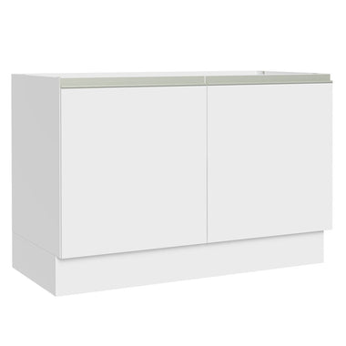 Gabinete Bajo 120 cm 2 Puertas Sin Encimera Blanco Glamy Madesa