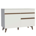 Gabinete Bajo para Fregadero 120 cm 2 Puertas 1 Cajón Blanco Reims Madesa