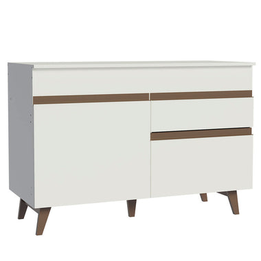 Gabinete Bajo para Fregadero 120 cm 2 Puertas 1 Cajón Blanco Reims Madesa