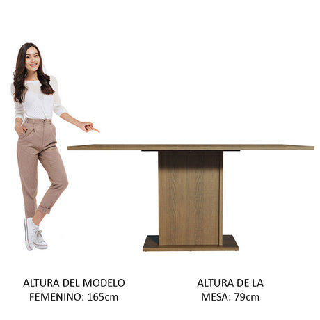 Mesa de Comedor Rectangular Madesa Tablero de Madera 5275